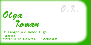 olga koman business card